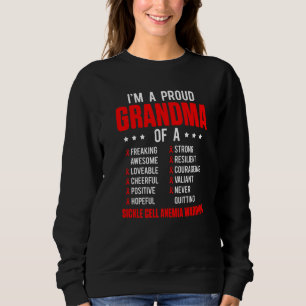 Sweatshirt Survivante de l'anémie falciforme Grand-mère fière