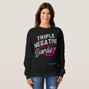 Sweatshirt Survivante Triple Négatif Sensibilisation au Cance