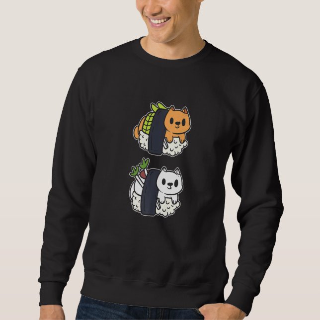 Sweatshirt Sushi Cats Pet Person   (Devant)