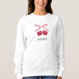 Sweatshirt | Süßer Kirsch-Schleife Süße Illustrati