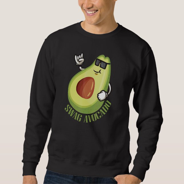 Sweatshirt SWAG Avocado guacamole vegan (Devant)