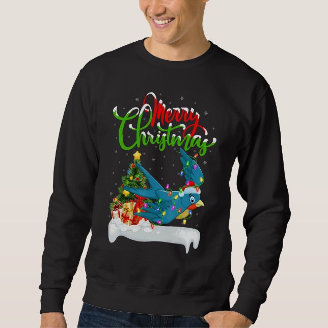Sweatshirt Swallow Bird   Xmas Decorations Santa Swallow Chri (Devant)