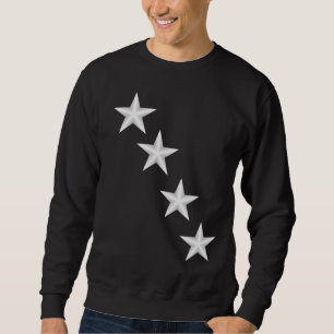 Sweatshirt Swearshirt noir avec étoiles en diagonale
