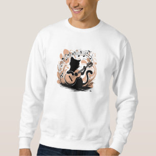 Sweatshirt, Sweat - shirt à capuche - Chat noir