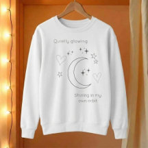 Sweat-shirt blanc à design céleste personnalisé