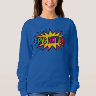 Sweatshirt Sweat-shirt Coloré Explosion Autisme Épique