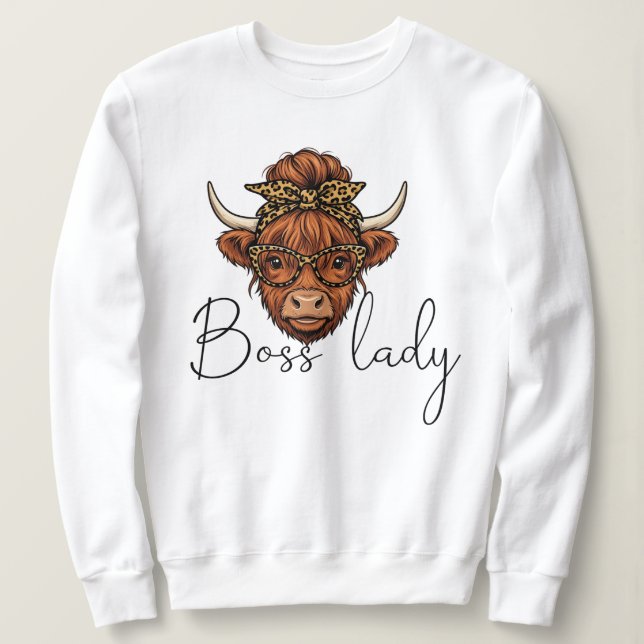 Sweatshirt Sweat-shirt femme patronne  (Design devant)