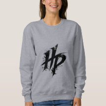 Sweat-shirt gris à graphique délavé Monogram HP po