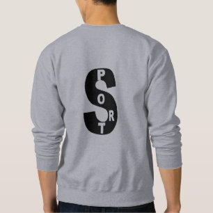 Sweatshirt Sweat-shirt gris DOS homme DESIGN SPORT