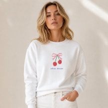 Sweat-shirt | Nœud Coquette Cerise Illustration Mi