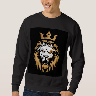Sweatshirt Sweat-shirt noir au lion de la couronne royale