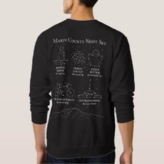Sweatshirt Sweat-shirt noir Marin County Night Sky pour homme