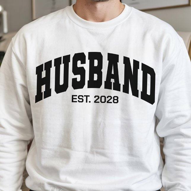 Sweatshirt Sweat-shirt personnalisé pour femme et mari, Cadea (Engagement Sweatshirt for couples, Wifey Hubby matching outfits, Bachelorette party bride gifts)