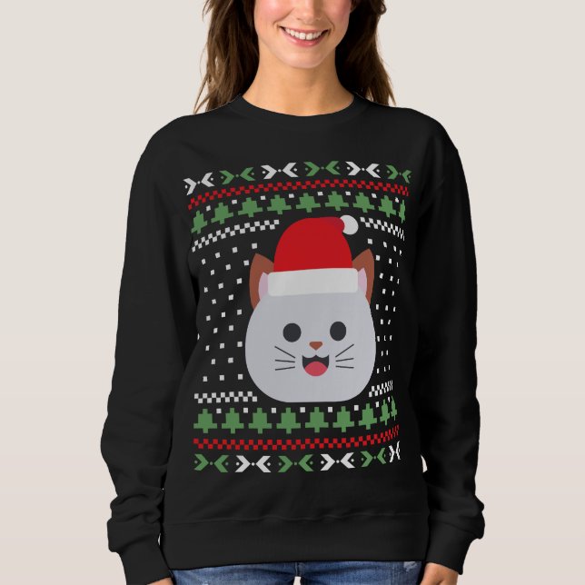 Sweatshirt Sweater de Cat Ugly Christmas (Devant)