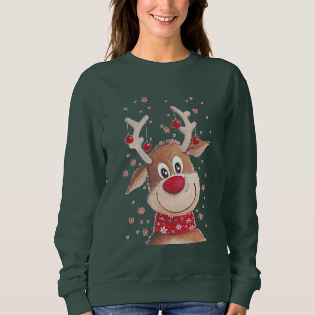 SWEATSHIRT SWEATER DE LA TÊTE DE RÉINDEUR (Devant)