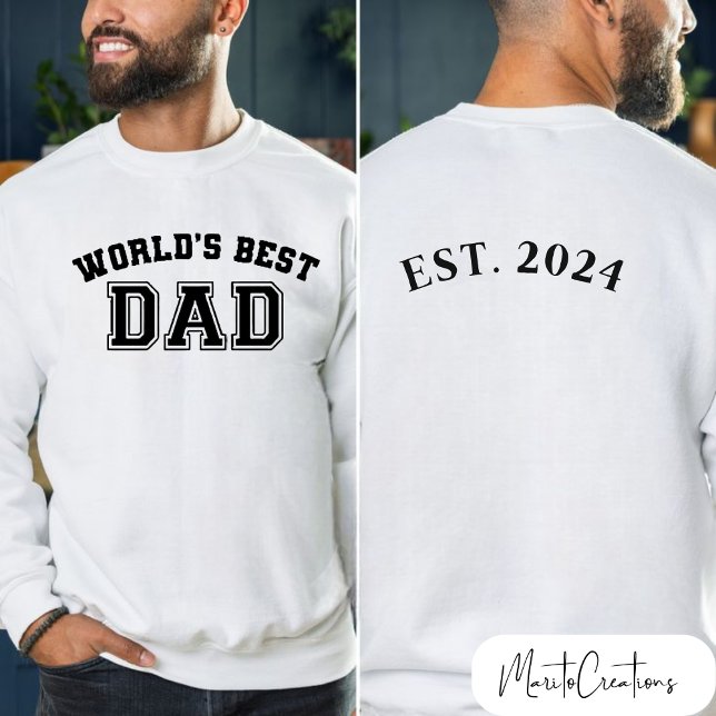 Sweatshirt sweater for dad world's best dad, personalized  (Créateur téléchargé)