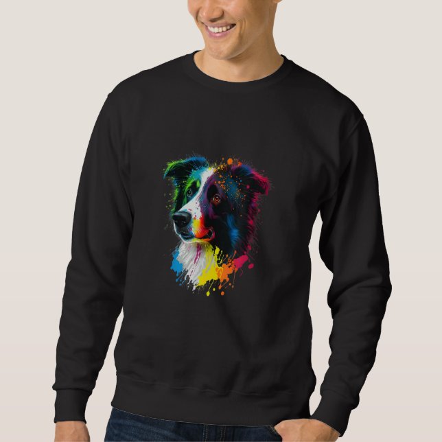 Sweatshirt Sweet Border Collie Dog Portrait_3 (Devant)