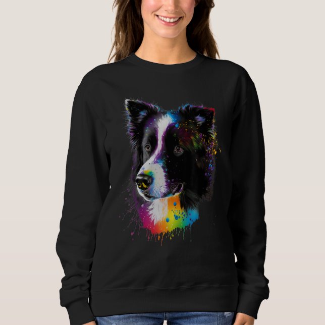 Sweatshirt Sweet Border Collie Dog Portrait_6 (Devant)