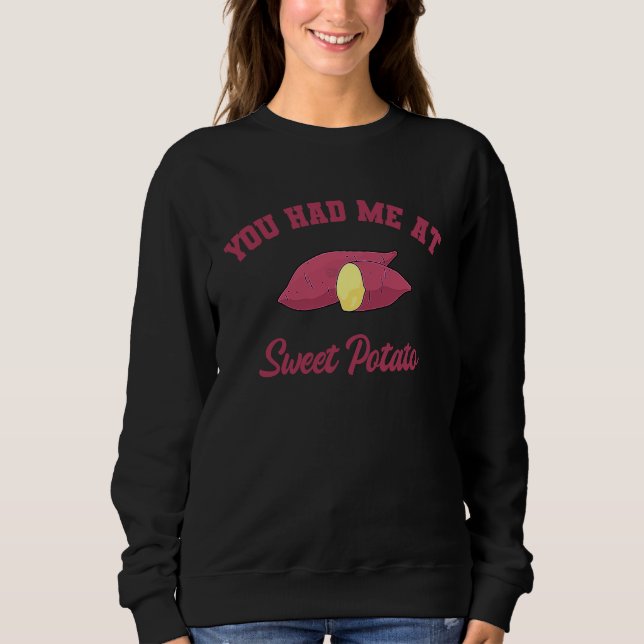 Sweatshirt Sweet Potato Camote Vegan Vegetarian Root Vegetabl (Devant)