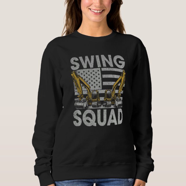 Sweatshirt Swing Squad US Flag - Construction Workers & Const (Devant)