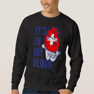 Sweatshirt Swiss He Blood Vein Hand Flag Switzerland