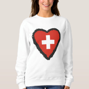 Sweatshirt Swiss Heart - I Love Suisse