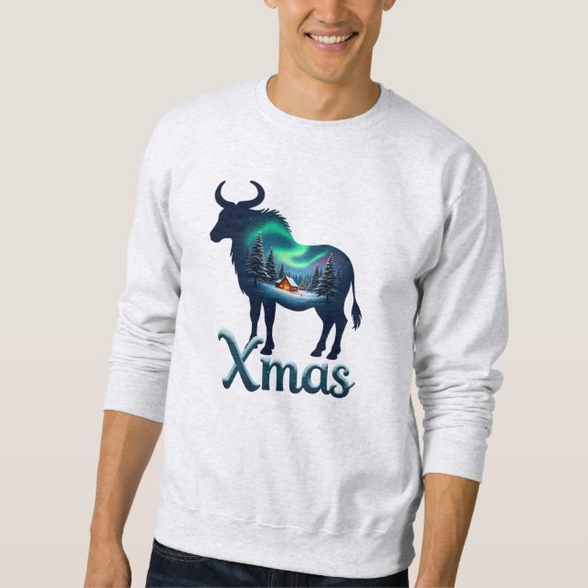 Sweatshirt Symbole astrologique Célébration de Taurus Xmas (Devant)