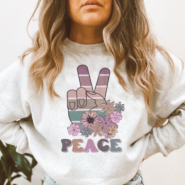 Sweatshirt SYMBOLE DE LA PAIX RÉtro les années 70 FLEUVE Dais (Créateur téléchargé)