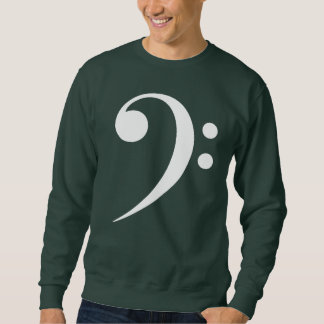 Sweatshirt Symbole de musique de clé de fa en blanc pour amat