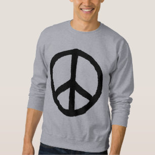 Sweatshirt Symbole de paix rude - Noir