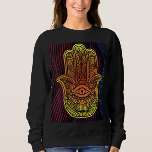 Sweatshirt Symbole de protection de la main des fatimas