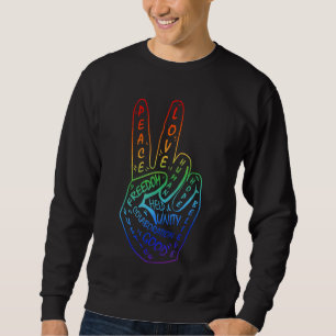 SWEATSHIRT SYMBOLE SYMBOLE DE LA PAIX DE LA PAIX DE LA PAIX N