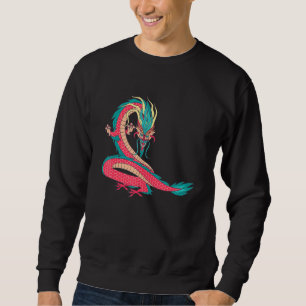 Sweatshirt Symbole traditionnel chinois de dragon de puissanc