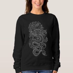 Sweatshirt Symbole traditionnel chinois de dragon de puissanc