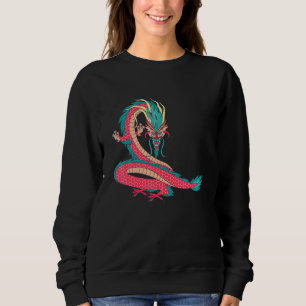 Sweatshirt Symbole traditionnel chinois de dragon de puissanc