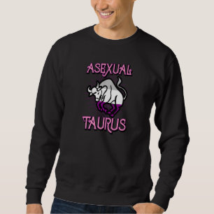 Sweatshirt Symbole Zodiaque du Taurus Asexuel Horoscope Anniv