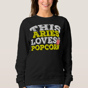 Sweatshirt SYMBOLE Zodiaque Horoscope Aries Aime Popcorn