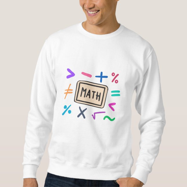 Sweatshirt Symboles mathématiques pour les élèves et les pare (Devant)