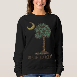 Sweatshirt Symboles Sc Drapeau Palm Et Lune Caroline Du Sud