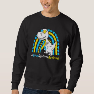 Sweatshirt Syndrome de Down T Rex Dinosaur Garçons Enfants Tr