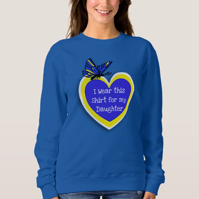 Sweatshirt SYNDROME DESCENDU SENSIBILISATION Portez ceci pour (Devant)