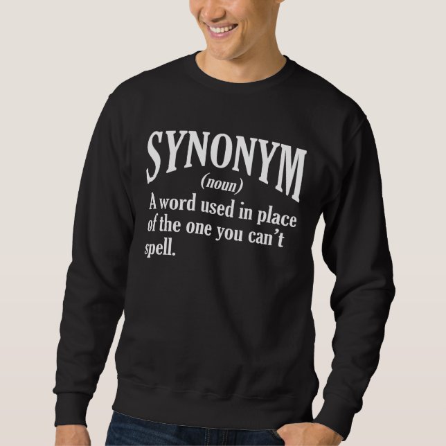 Sweatshirt Synonyme Définition Enseignant Anglais (Devant)