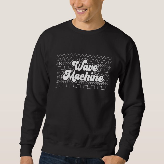 Sweatshirt Synthwave Machine Synthwave Waveform (Devant)