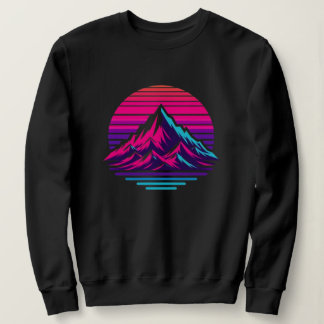 Sweatshirt Synthwave Montagne – Rue du Coucher de