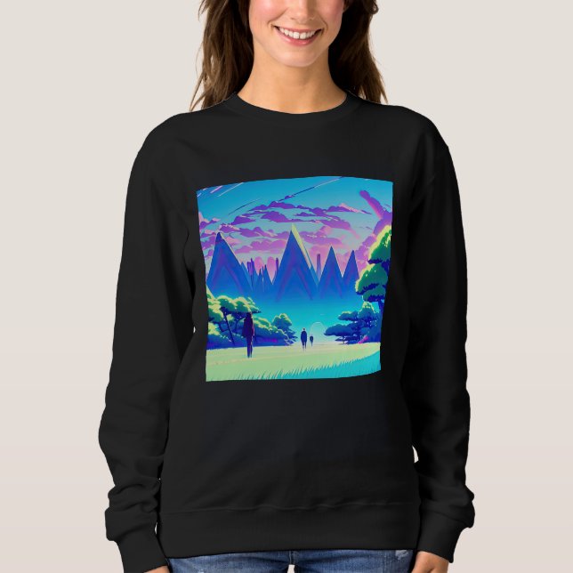 Sweatshirt Synthwave outrun retrowave futuresynth sci fi  89 (Devant)
