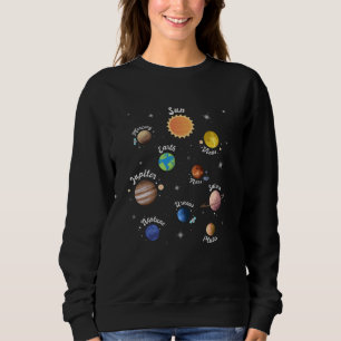 Sweatshirt Système solaire Planètes Enfants Connaissances Esp