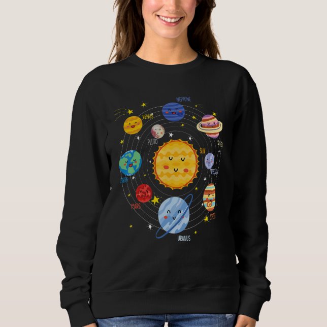 Sweatshirt Systèmes solaires Planètes Astrologie spatiale (Devant)