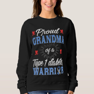 Sweatshirt T1d Fière Grand-mère Sensibilisation au diabète Ty