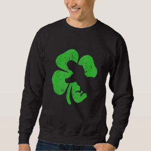 Sweatshirt T Rex Jour de la Saint Patrick Dinosaur Shamrock A