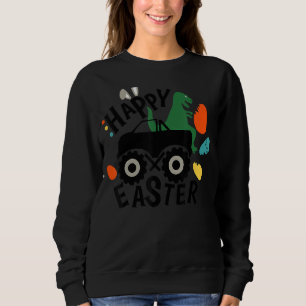 Sweatshirt T Rex Joyeux Camion Monster de Pâques Garçons OEuf